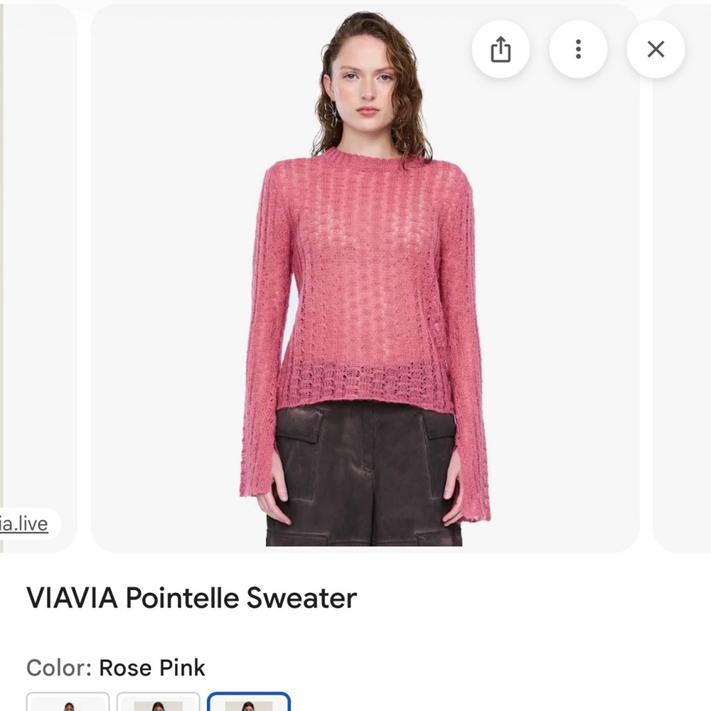 Pink Crew Neck Sweater